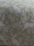 Dreams & Drapes Green Spring Rabbits reversible duvet cover set - British product