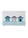 Fusion beach huts anti-slip cotton bath mat - British product