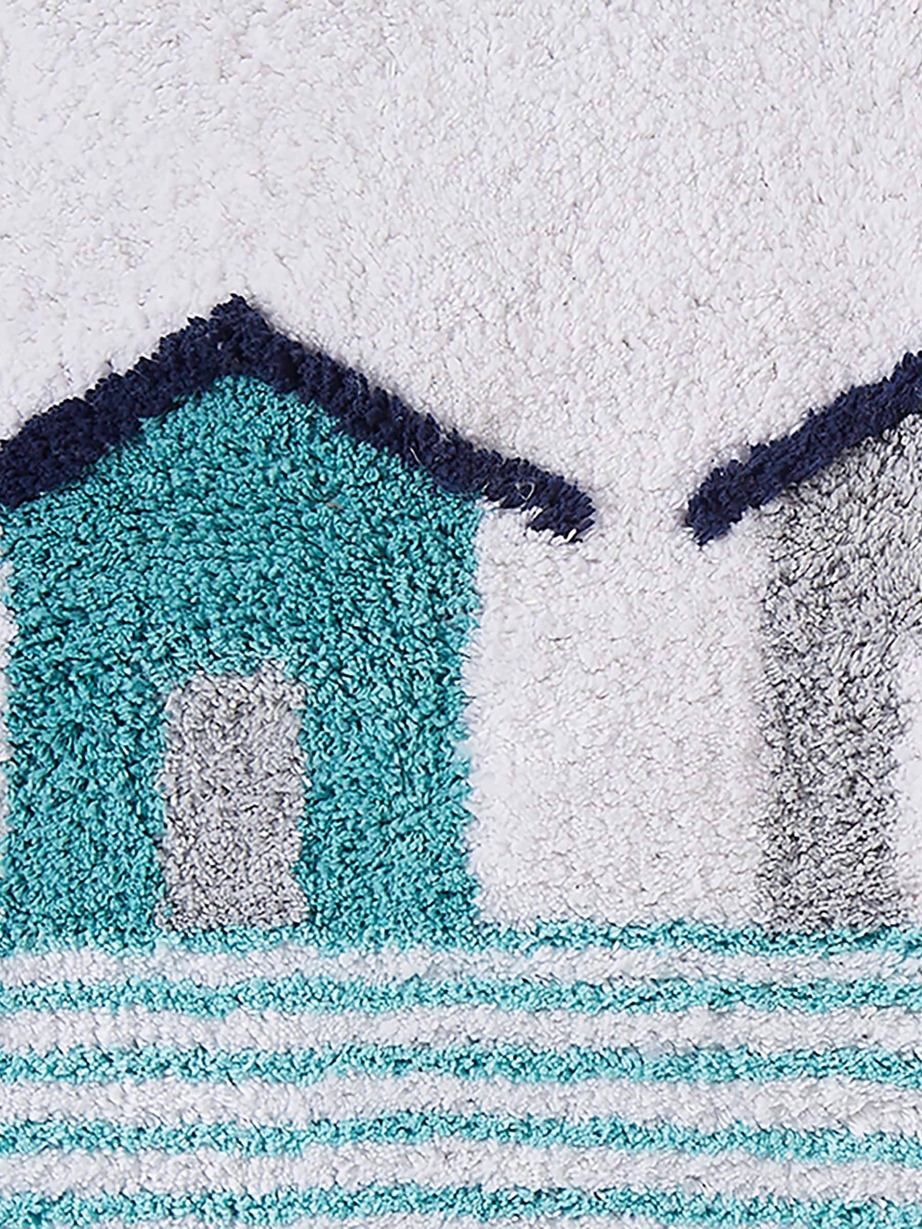 Fusion beach huts anti-slip cotton bath mat - British product