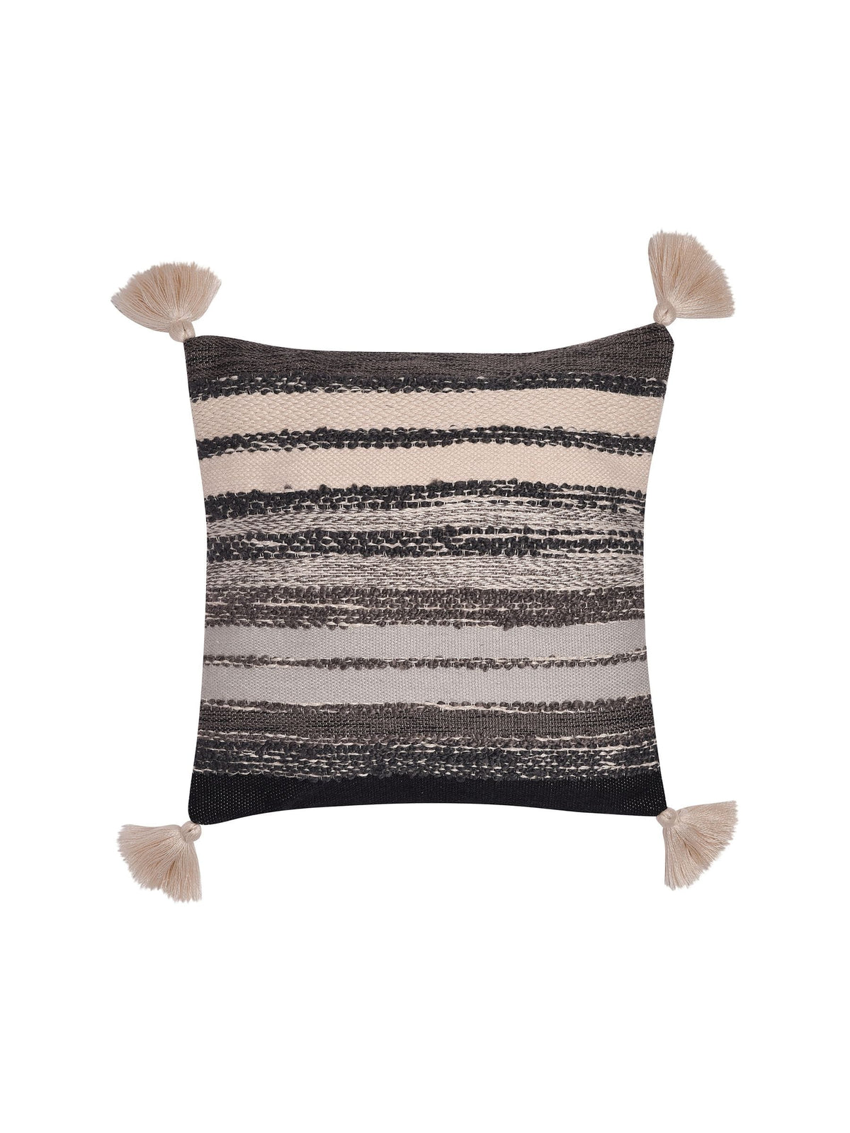 Drift Home Grayson outdoor cushion with textured design and tassels (British brand)