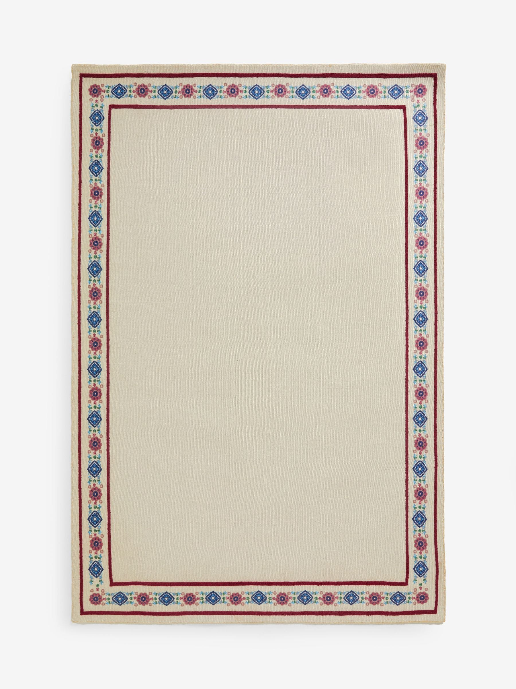 Joules Blenheim tufted border flat weave rug - British product