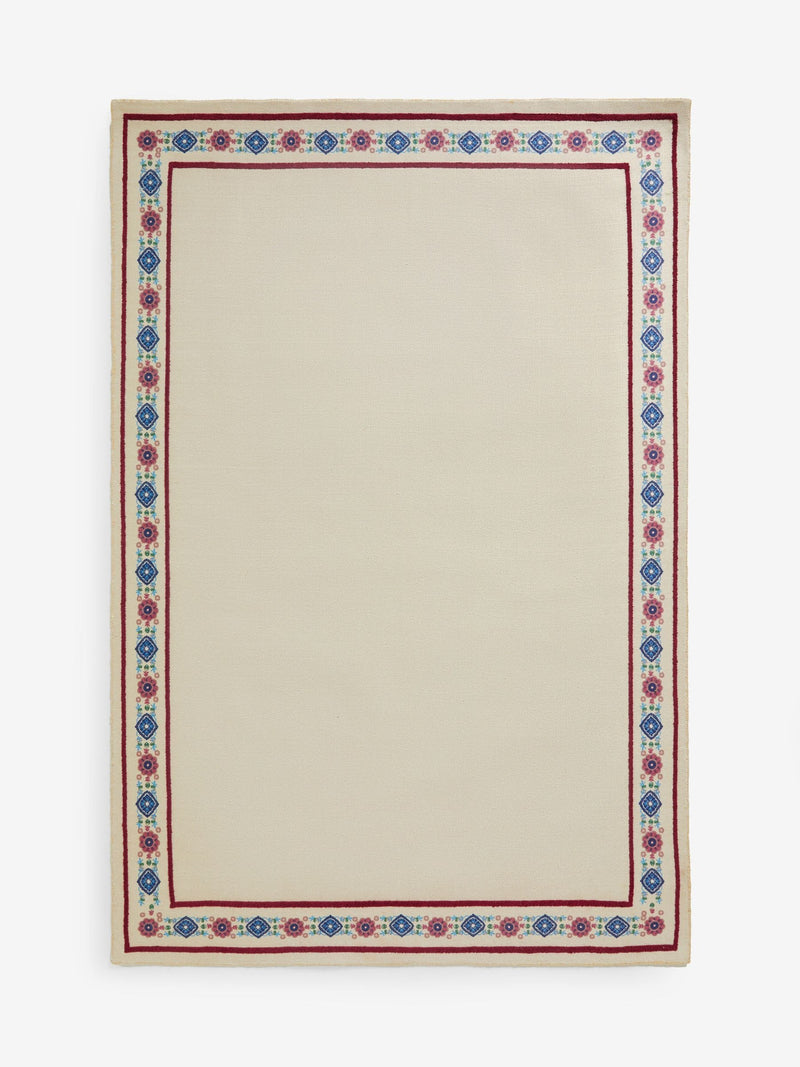 Joules Blenheim tufted border flat weave rug - British product