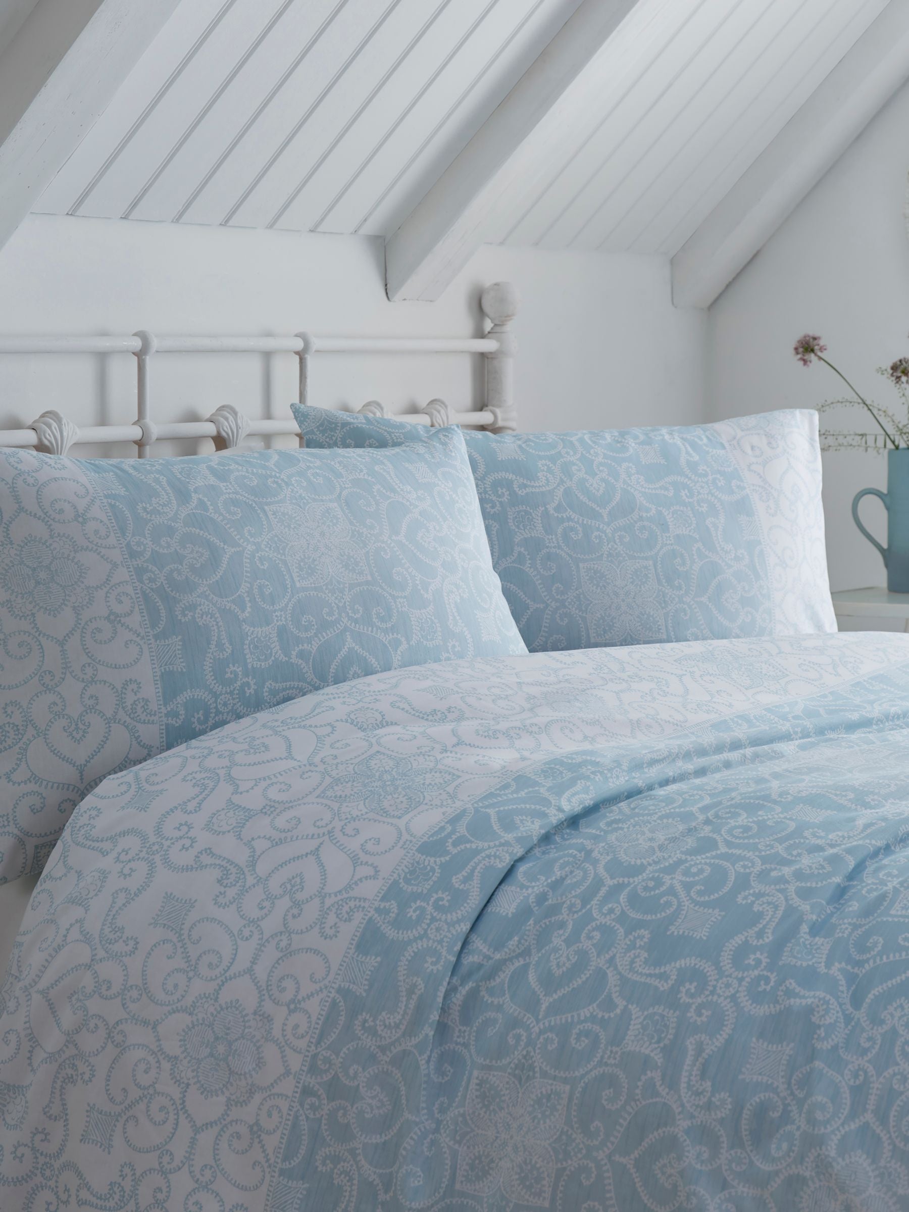 Dreams & Drapes Blue Frampton Reversible Duvet Cover Set