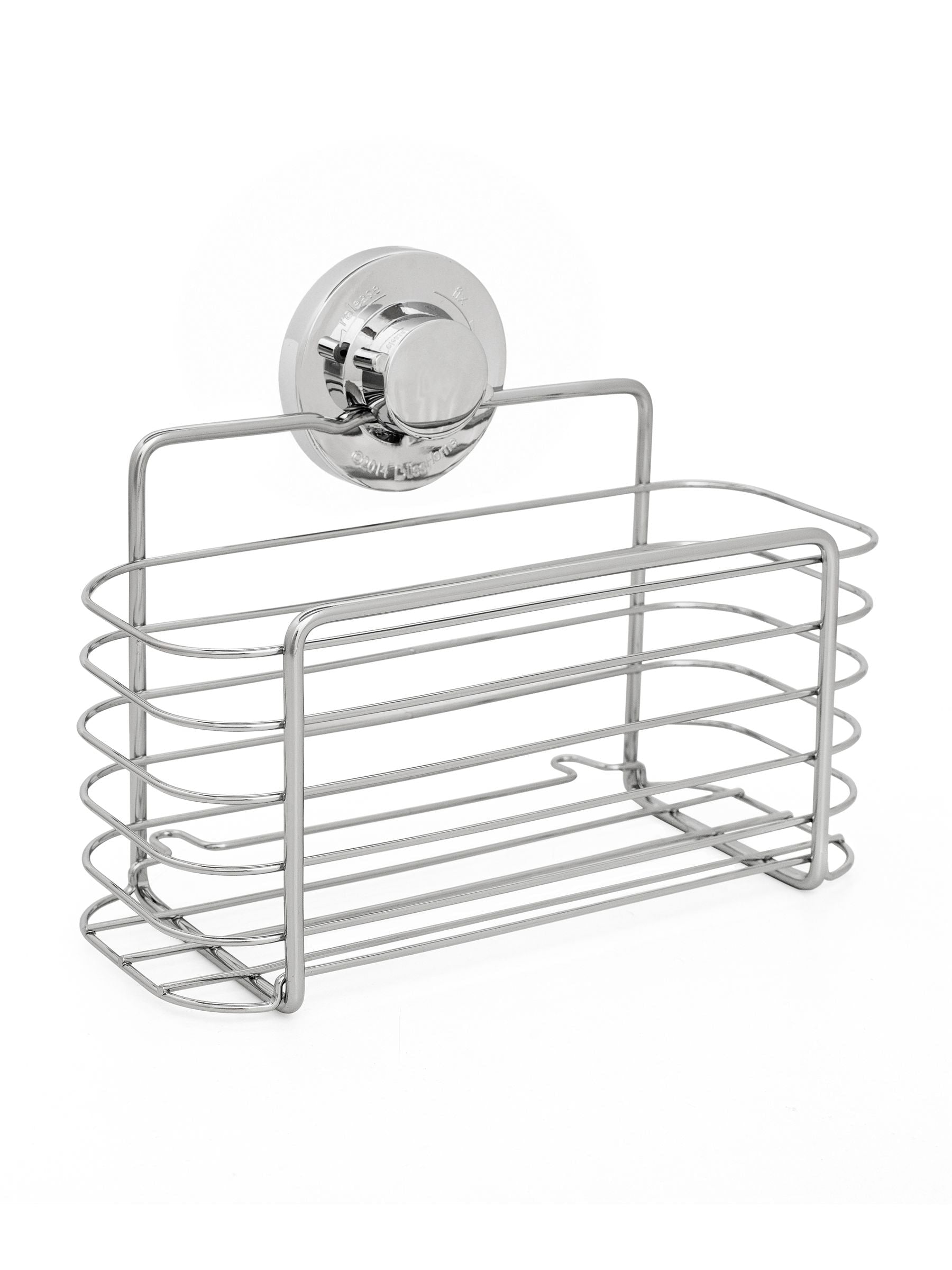 BlissHome Chrome LOCK n ROLL Rectangular Shower Basket - British product