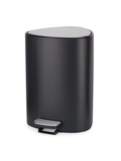 Poubelle à pédale en acier noir EasyStore de Joseph Joseph, 5 L