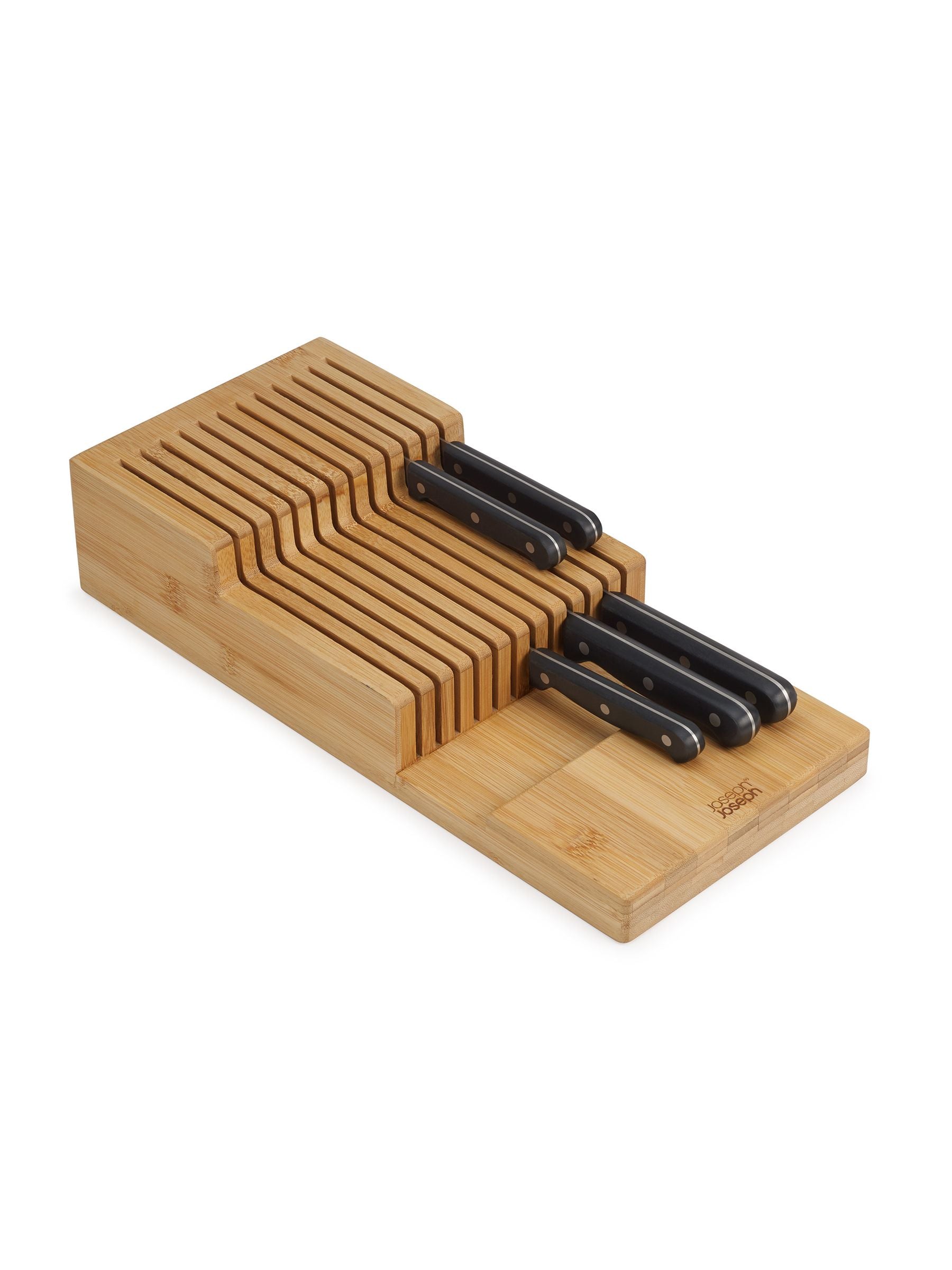 Joseph Joseph bamboo wood large knife organiser, UK version