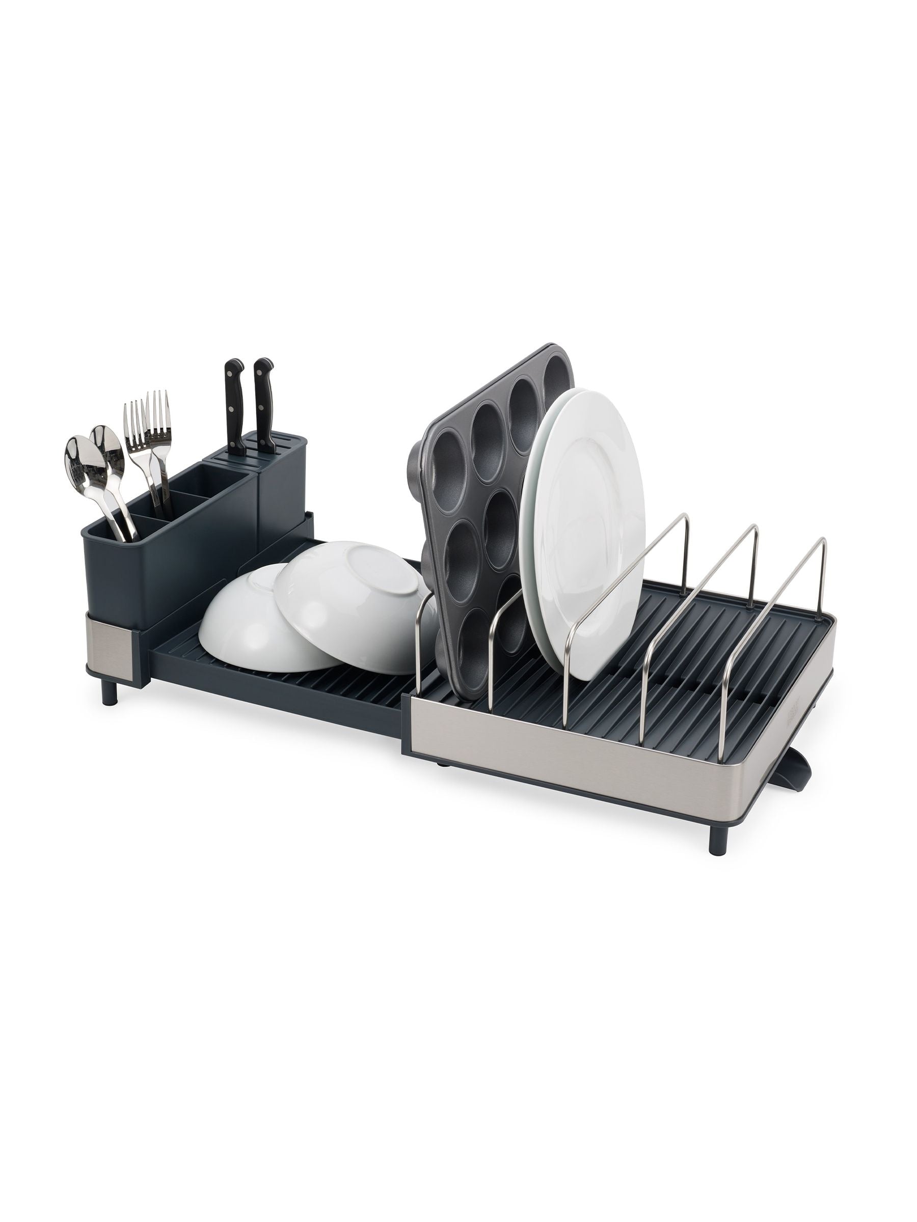Joseph Joseph Anthracite Expanding Cookware Dish Rack, UK version