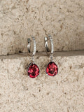The Diamond Store Red Astra lab ruby diamond drop earrings - British product