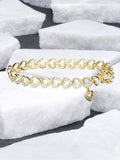 Diamond Heart Bracelet with 0.02ct Diamonds in 18k Gold Vermeil