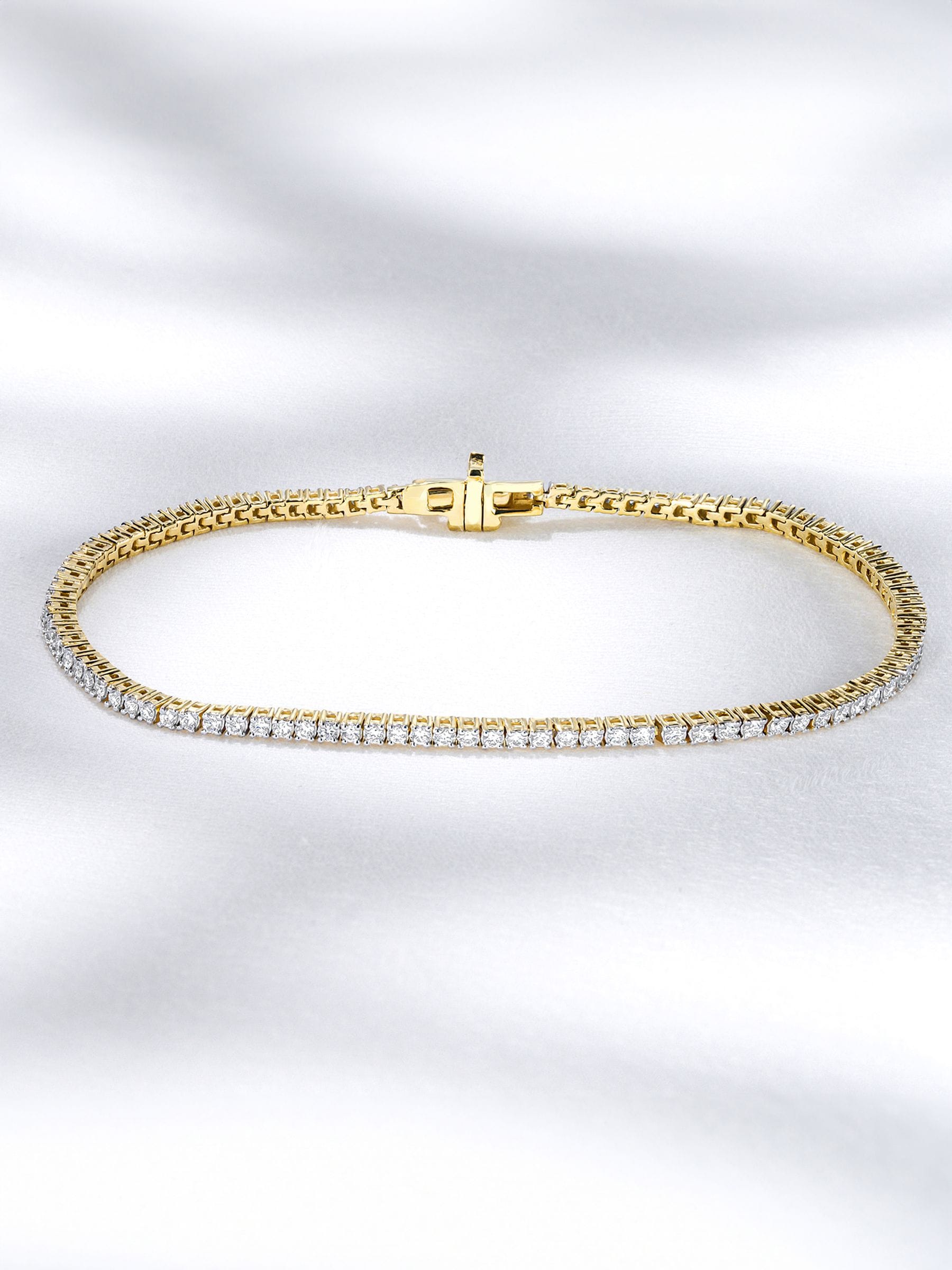 The Diamond Store gold lab diamond tennis bracelet 1.5ct (British brand)