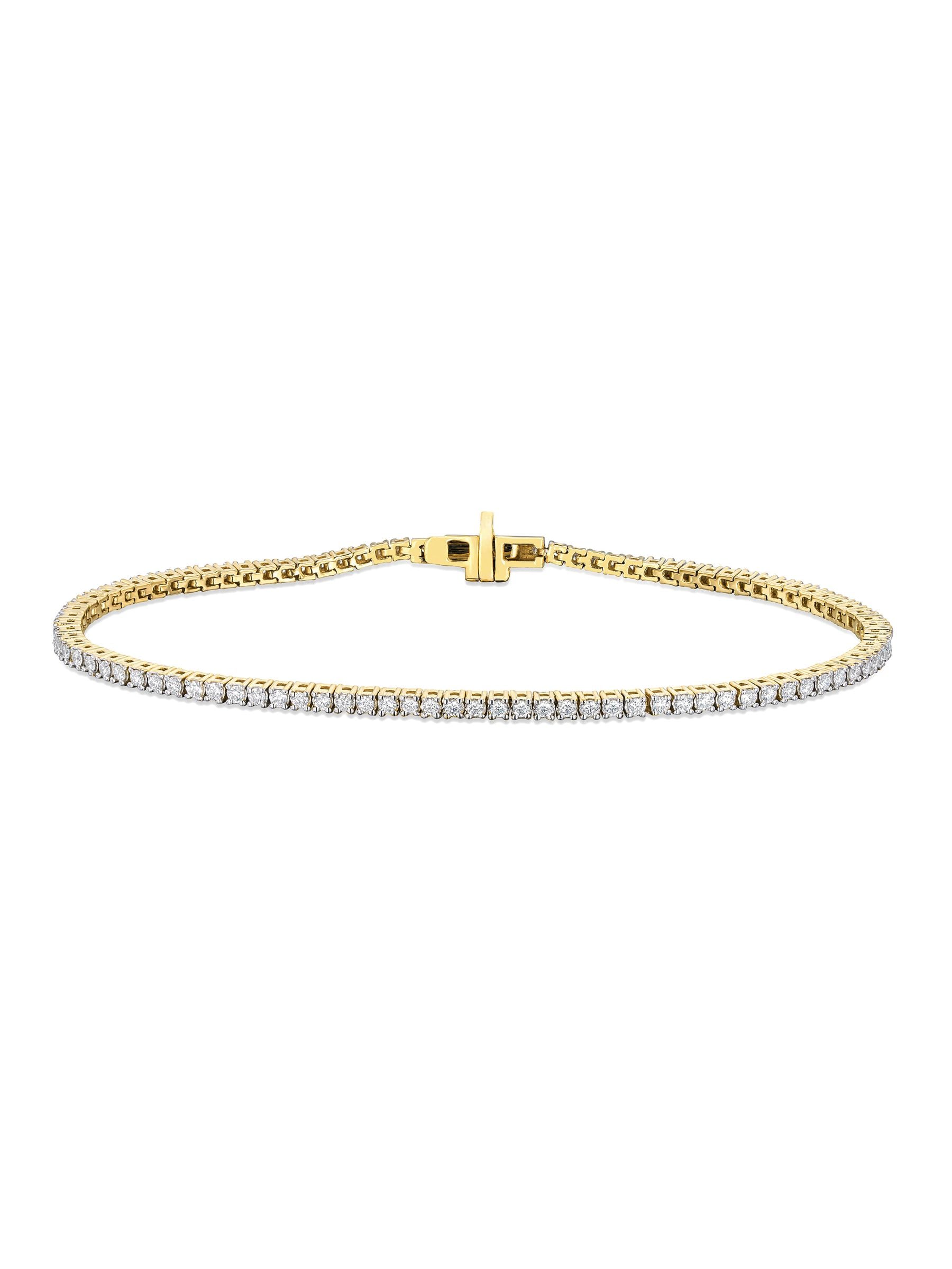 The Diamond Store gold lab diamond tennis bracelet 1.5ct (British brand)