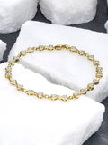 Diamond Heart Bracelet with 0.25ct Diamonds in Gold Vermeil