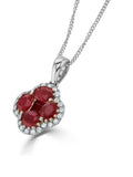 The Diamond Store Red Alegria ruby and diamond necklace 1.34ct (British brand)