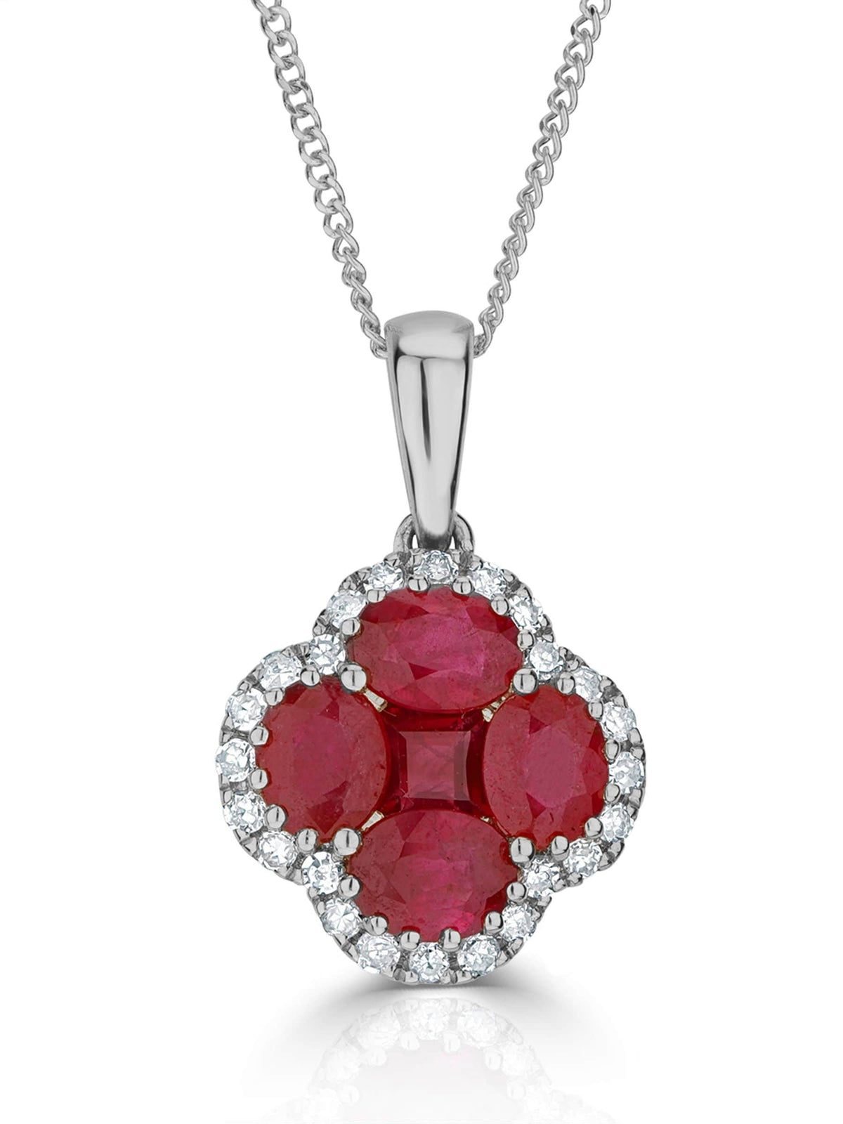 The Diamond Store Red Alegria ruby and diamond necklace 1.34ct (British brand)