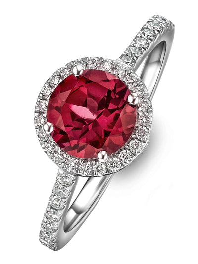 The Diamond Store Ruby Astra 3.6ct Lab Diamond Halo Ring