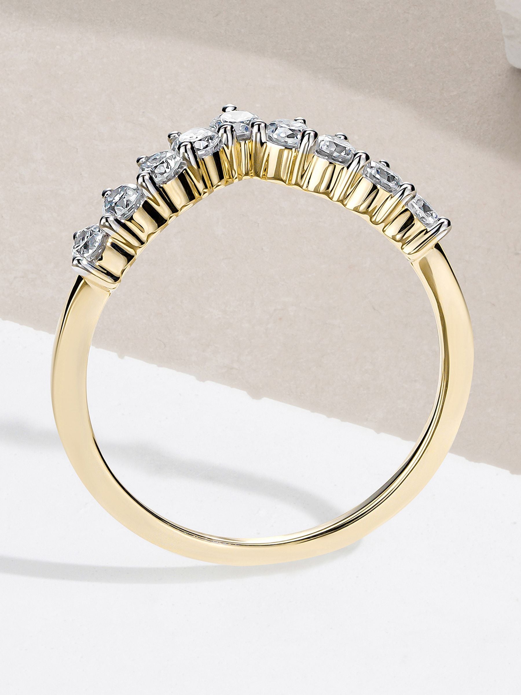 The Diamond Store White 0.50ct H/Si Lab Diamond Wishbone Ring