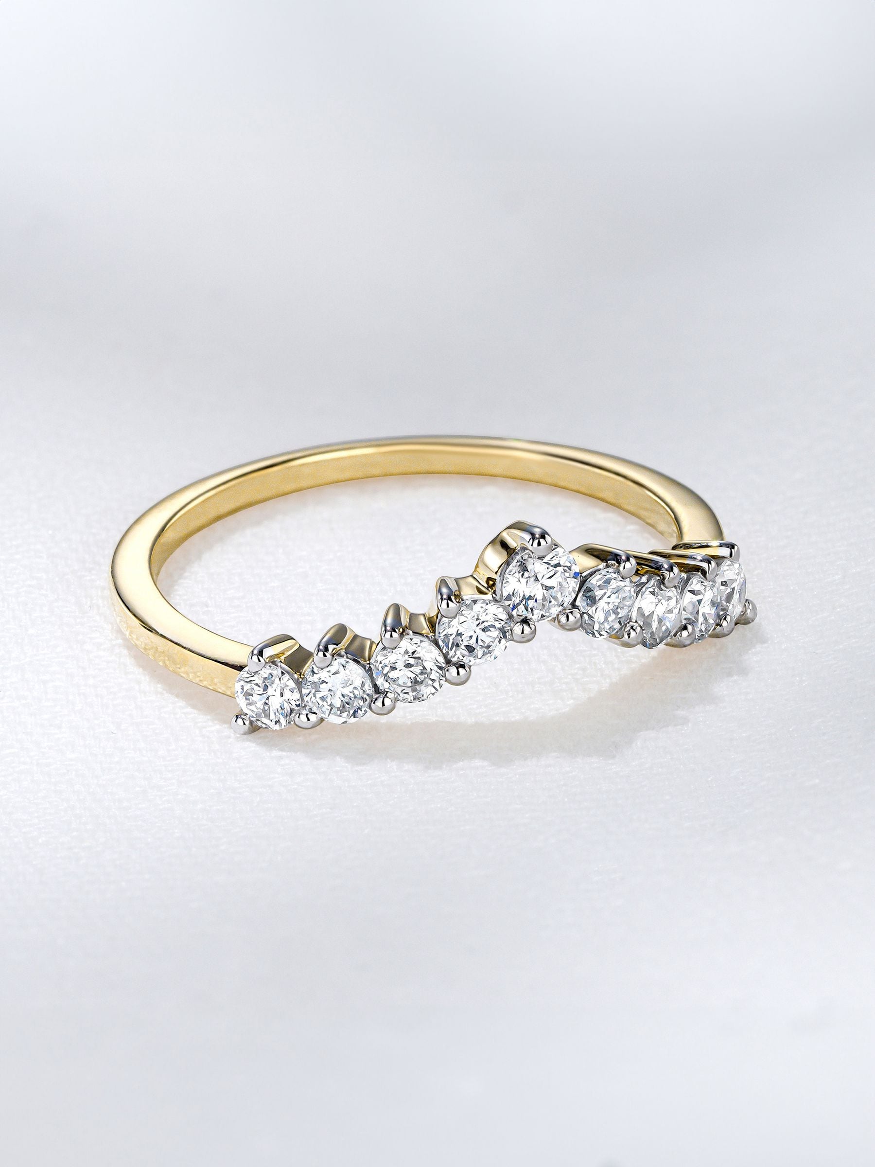 The Diamond Store White 0.50ct H/Si Lab Diamond Wishbone Ring