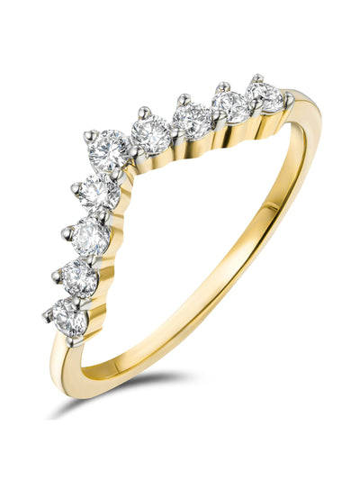 The Diamond Store Weiß 0,30ct 9K Labordiamant Wunschring