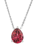 The Diamond Store Green Lab Diamond and Emerald Pear Necklace 3.5ct