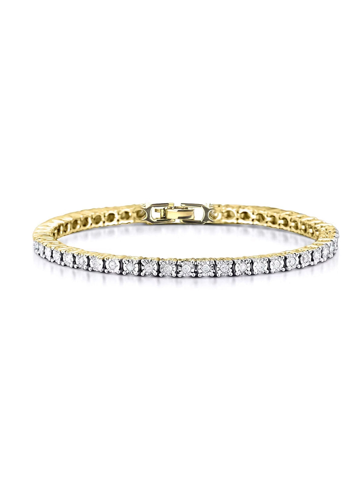 The Diamond Store white diamond set 1.00ct tennis bracelet (British brand)