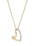The Diamond Store white lab diamond heart pendant 0.10ct H/SI (British brand)