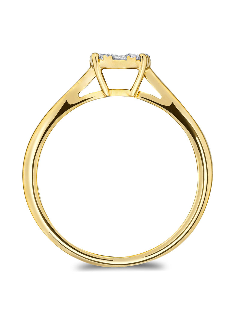 The Diamond Store White 0.25ct Lab Diamond Cluster Solitaire Ring