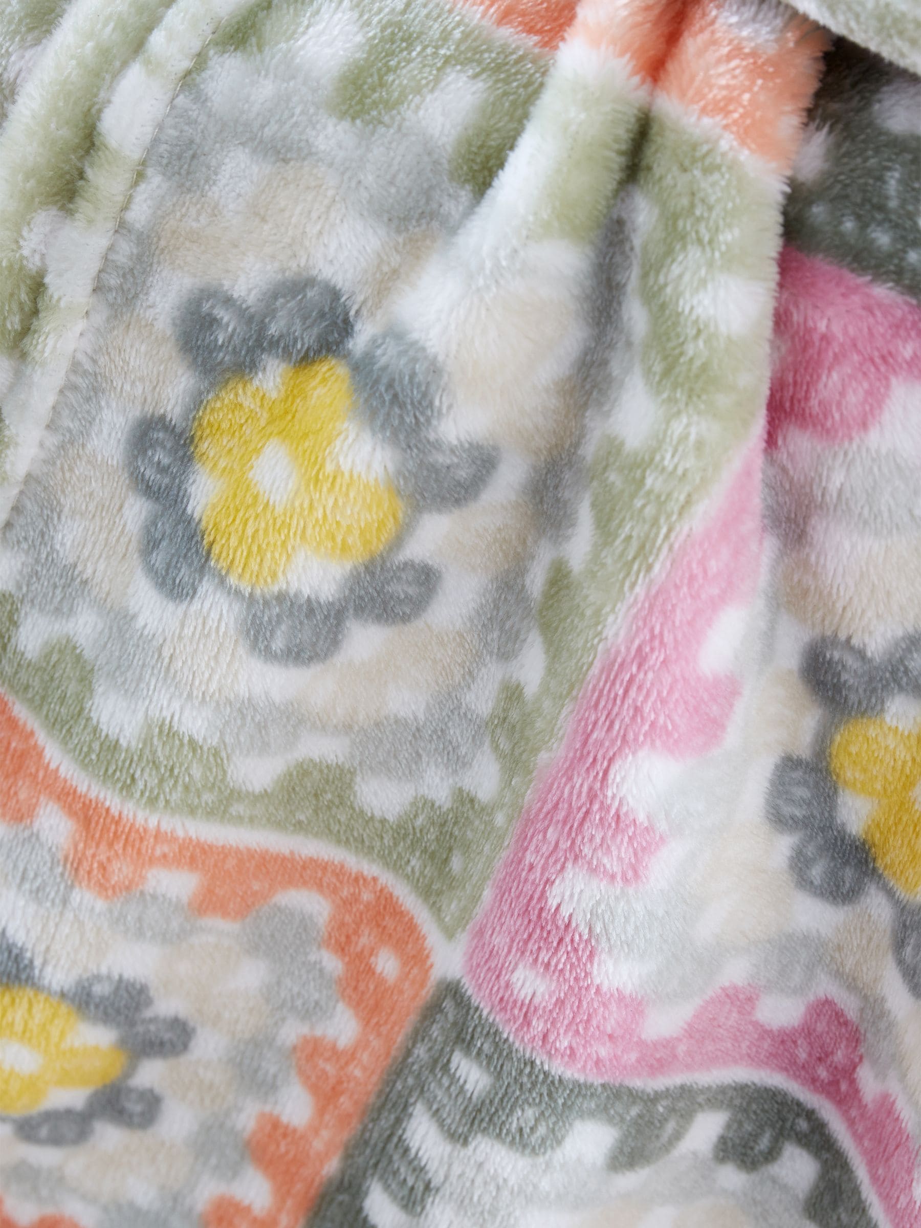 Catherine Lansfield green crochet print blanket throw 130x170cm (British brand)