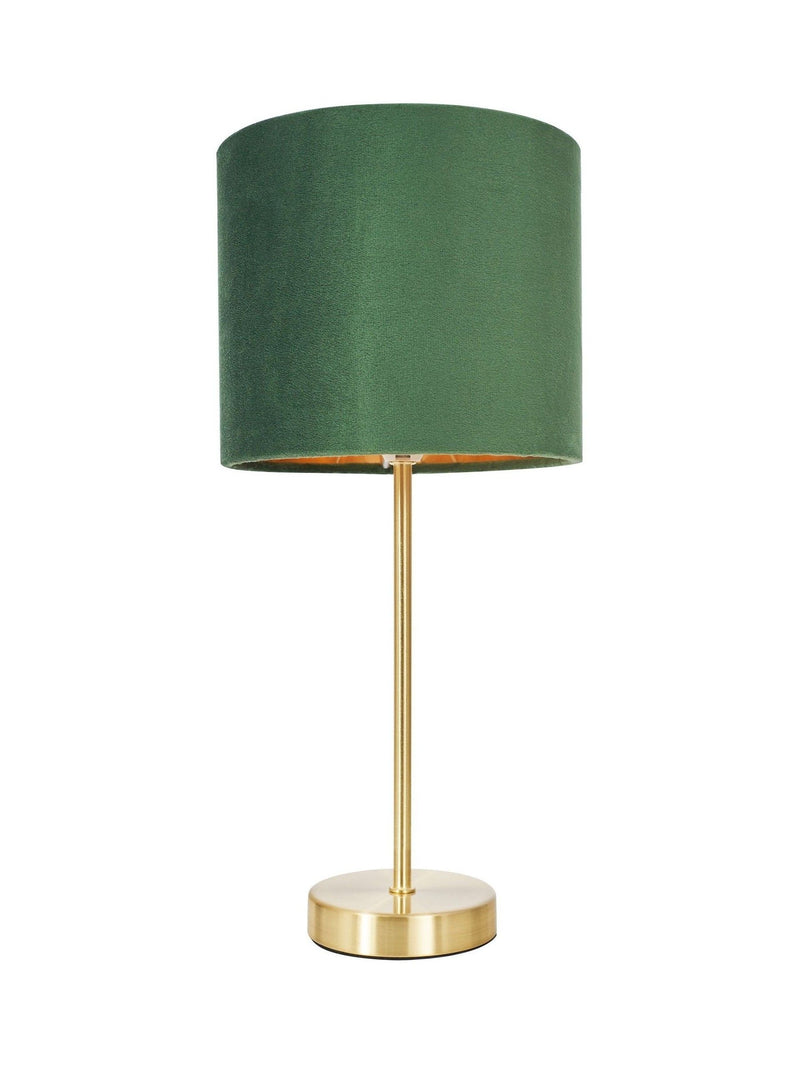 BHS emerald green velvet table lamp 37cm - British product