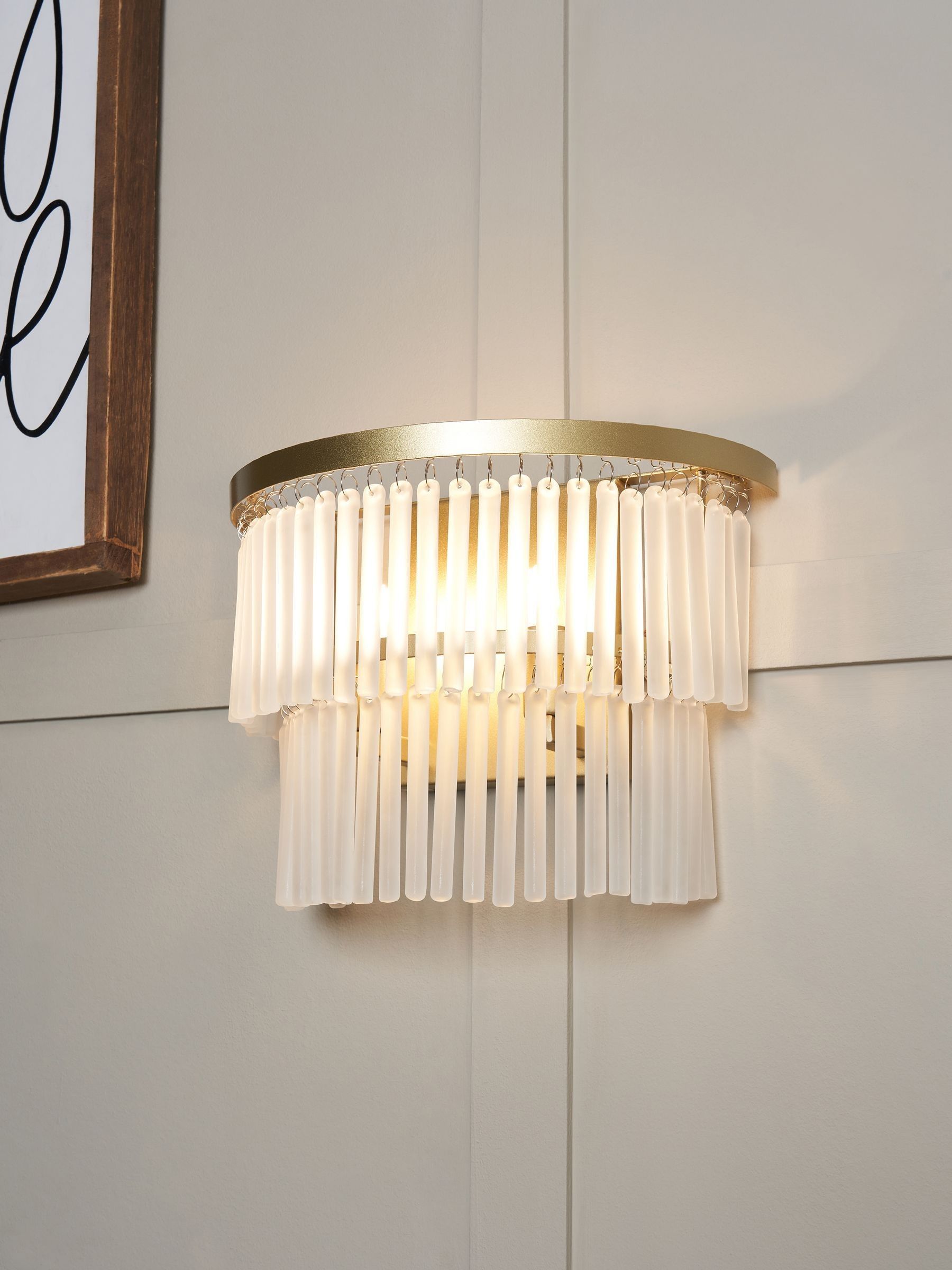 BHS Satin Brass Aubrey 2-tier wall light (British brand)