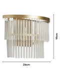 BHS Satin Brass Aubrey 2-tier wall light (British brand)