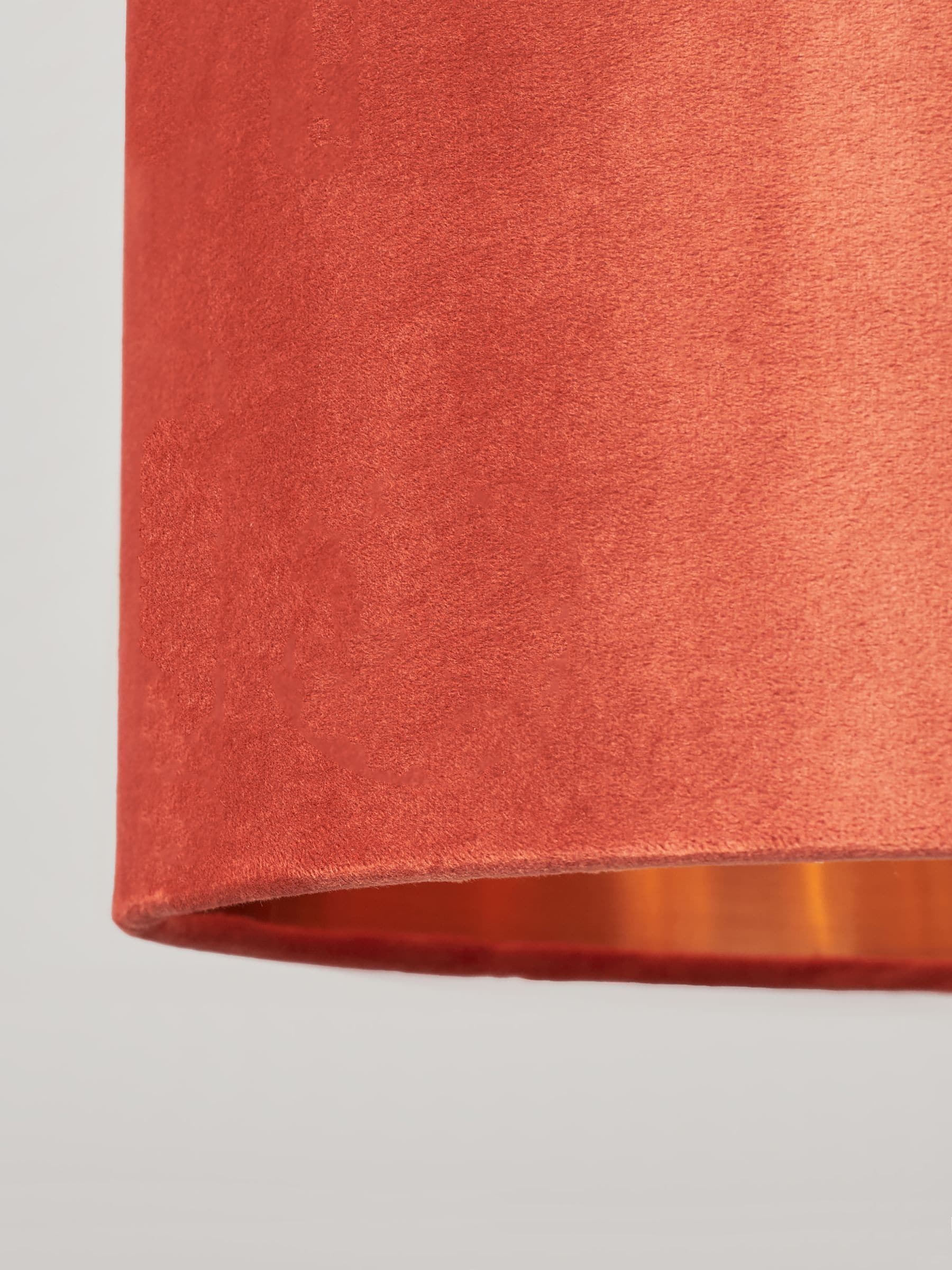 BHS burnt orange velvet lamp shade 30cm, UK version