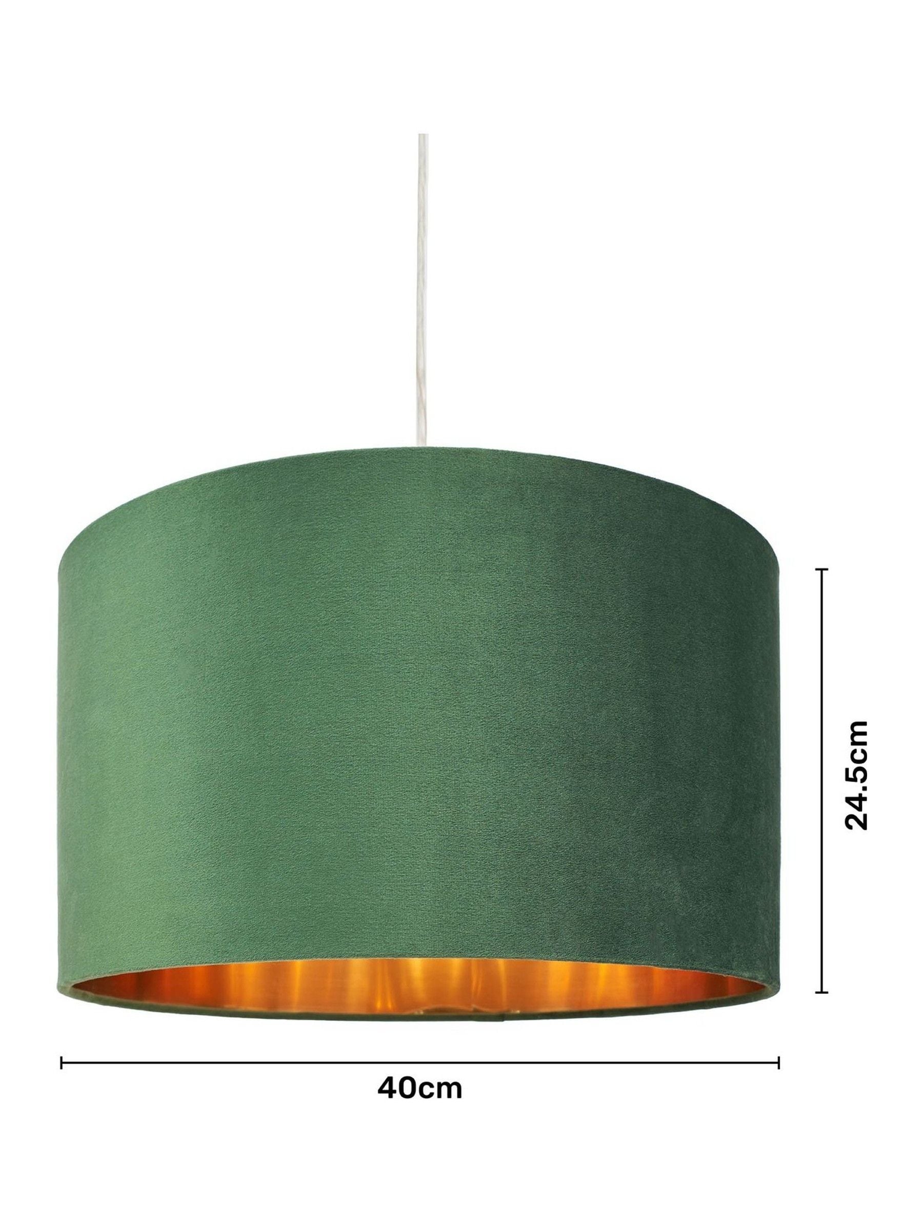 BHS emerald green velvet lampshade 40cm - British product