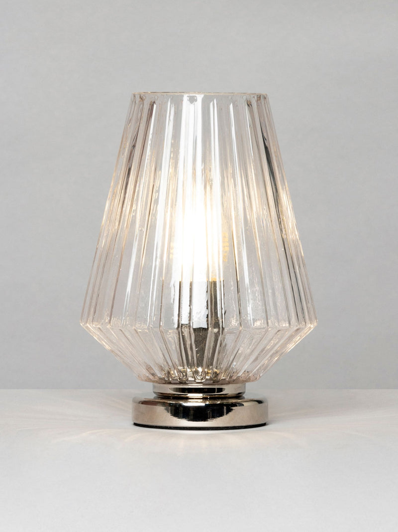 BHS chrome vessel table lamp 20cm, UK version