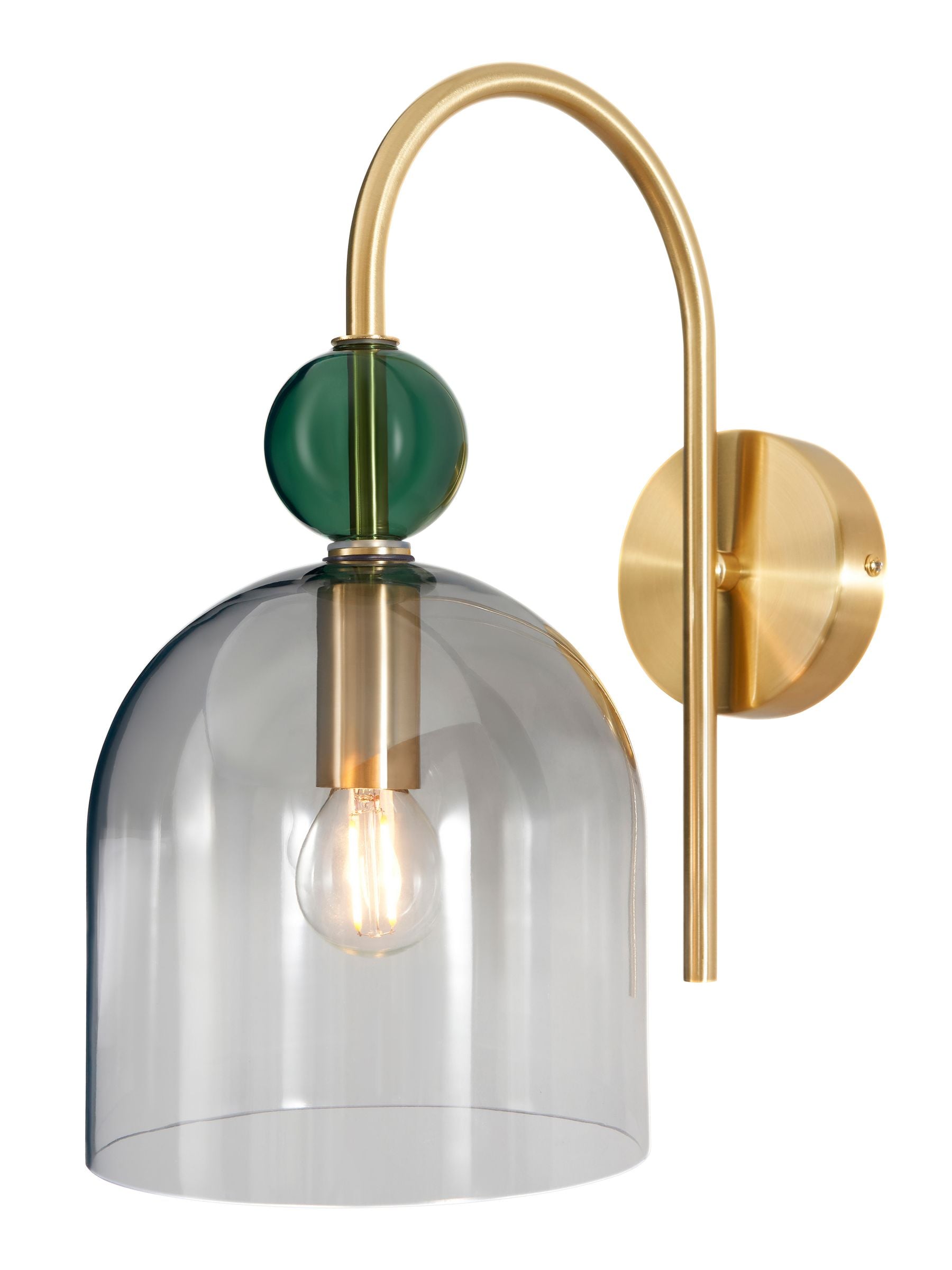 BHS Visconte wall light satin brass Vietri glass ombre, UK version