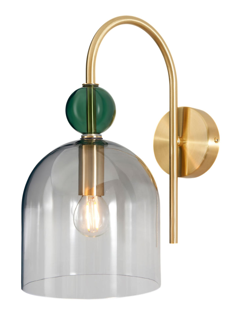BHS Visconte wall light satin brass Vietri glass ombre, UK version