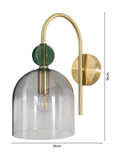 BHS Visconte wall light satin brass Vietri glass ombre, UK version