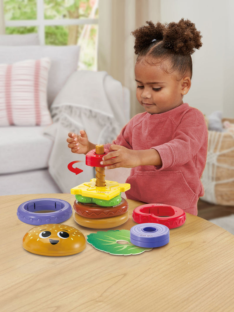 VTech BuildaBurger toy set with six food pieces, UK version