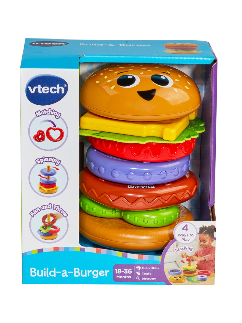 VTech BuildaBurger toy set with six food pieces, UK version