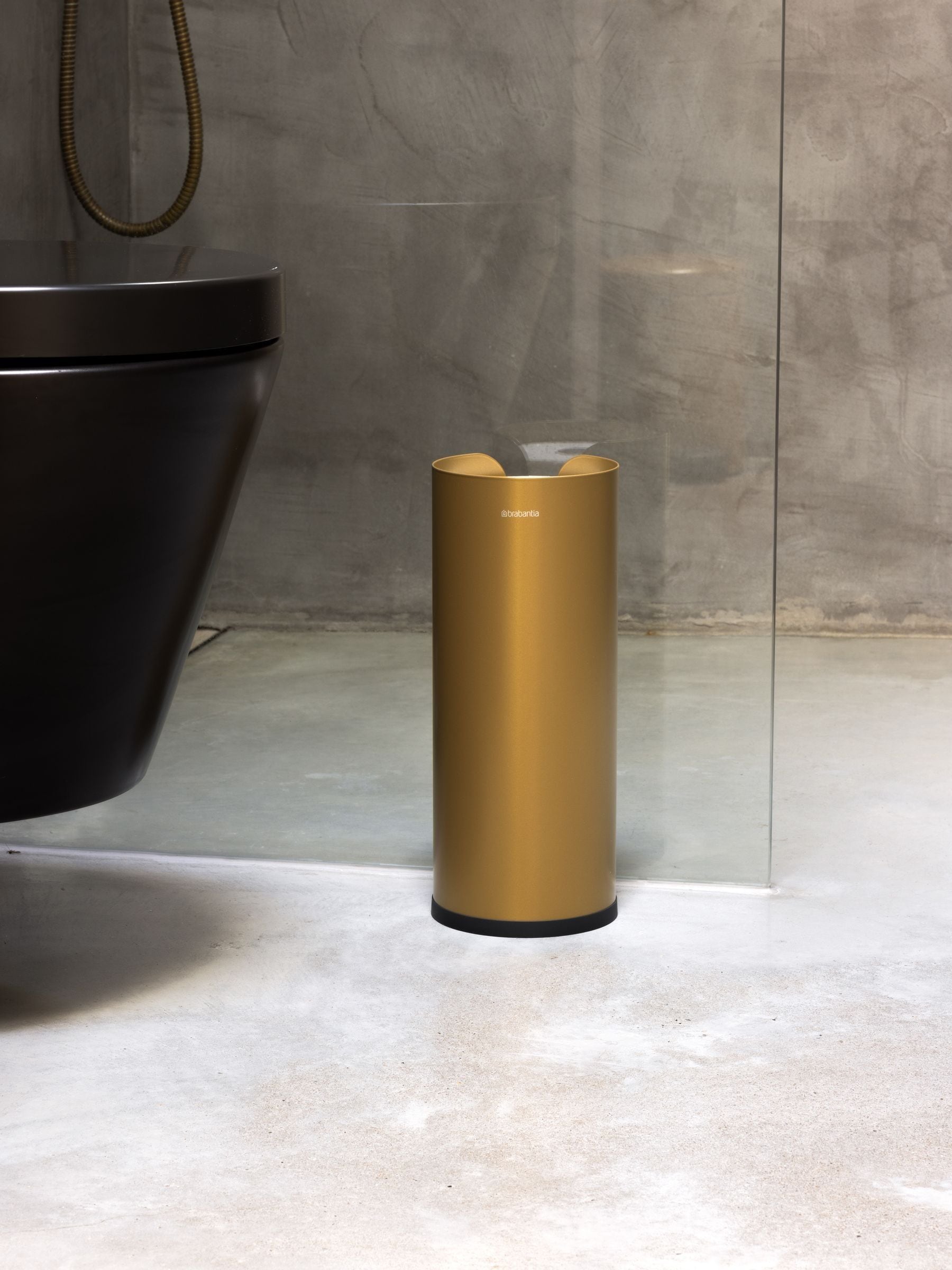 Brabantia Warm Gold ReNew toilet roll dispenser - British product