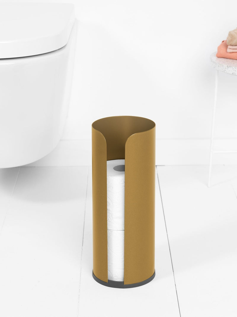 Brabantia Warm Gold ReNew toilet roll dispenser - British product