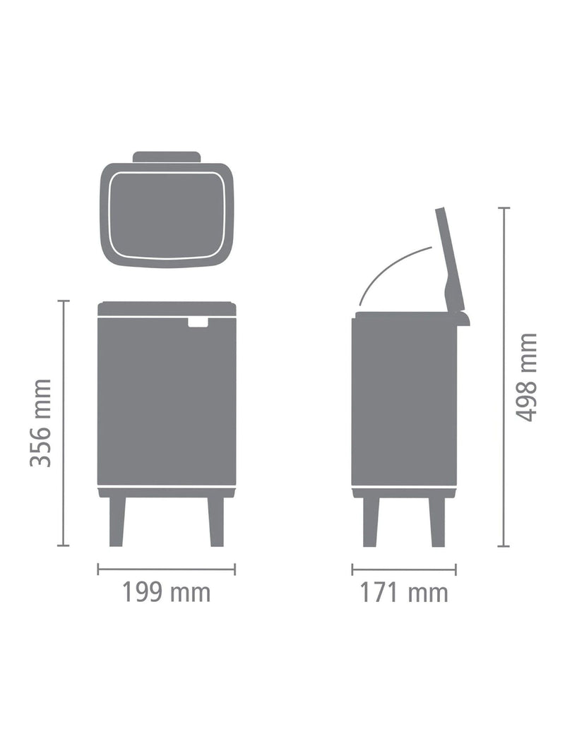 Brabantia Soft Beige Bo waste bin 4 litre, imported from the UK