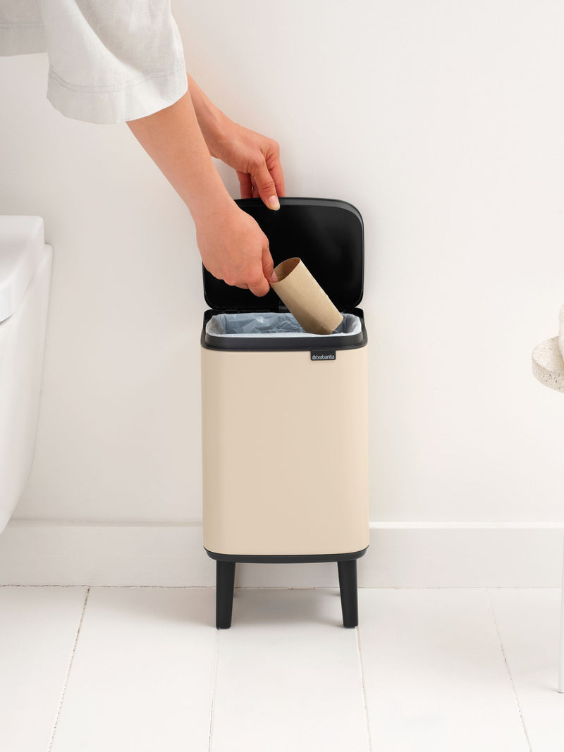 Brabantia Soft Beige Bo waste bin 4 litre, imported from the UK