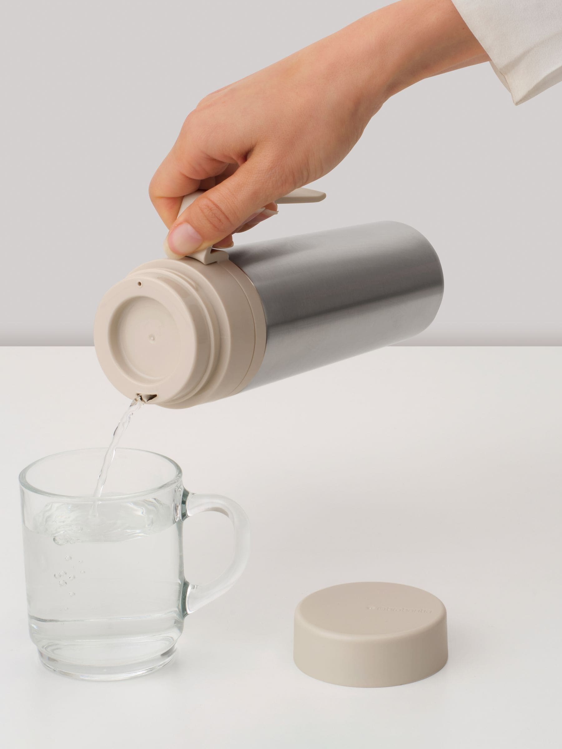 Brabantia insulated flask soft beige 500ml, imported from the UK
