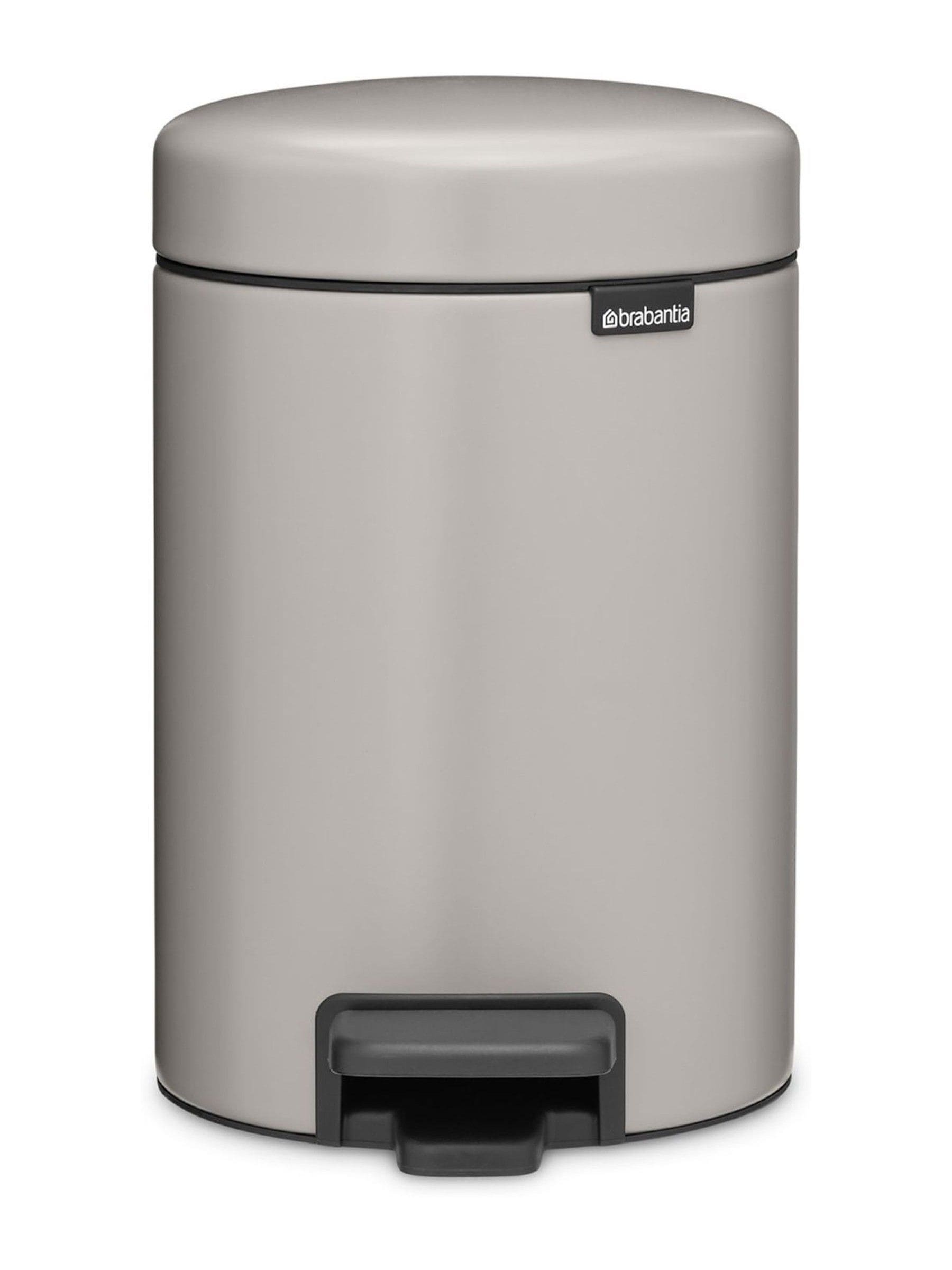Brabantia pedal bin soft grey 3 litre, imported from the UK