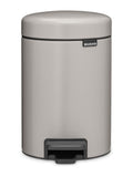 Brabantia pedal bin soft grey 3 litre, imported from the UK