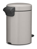 Brabantia pedal bin soft grey 3 litre, imported from the UK
