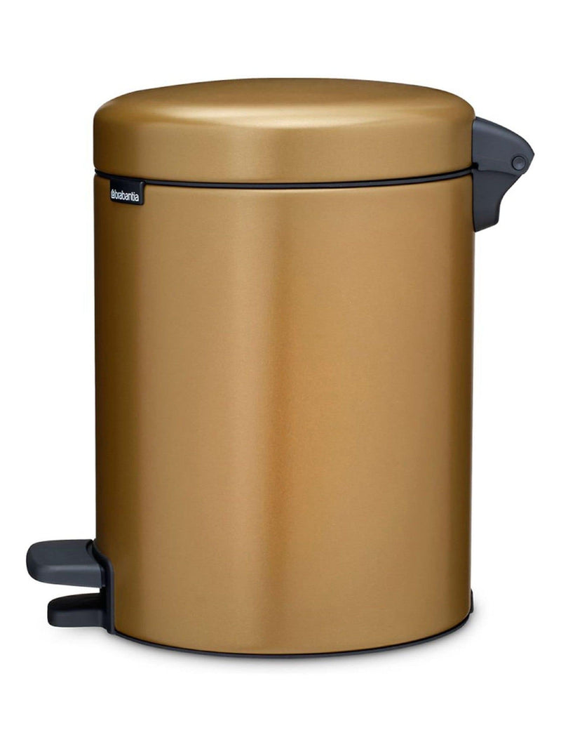 Brabantia pedal bin warm brass 5 litre, imported from the UK