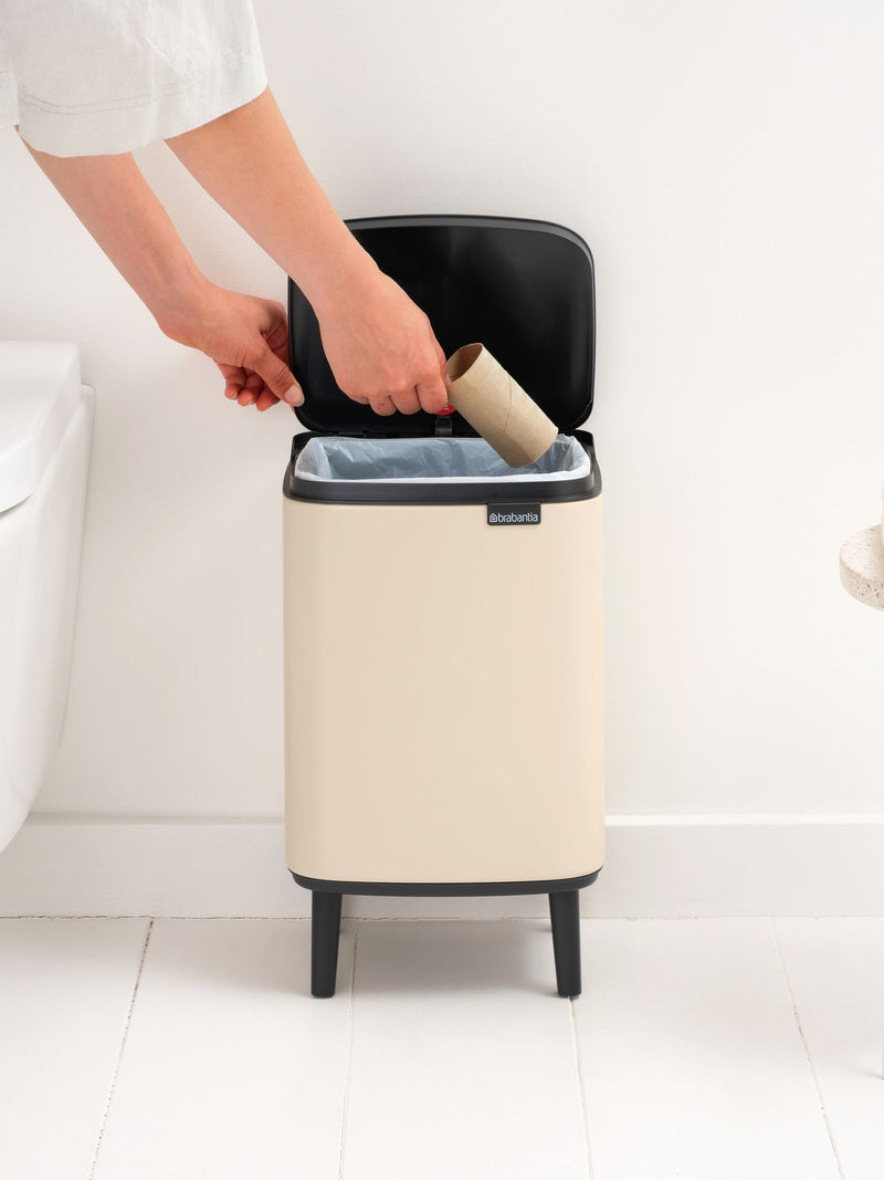 Brabantia soft beige waste bin 7L, imported from the UK