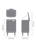 Brabantia soft beige waste bin 7L, imported from the UK