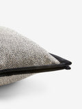 Tweed velour trim cushion black 59x59cm - British product